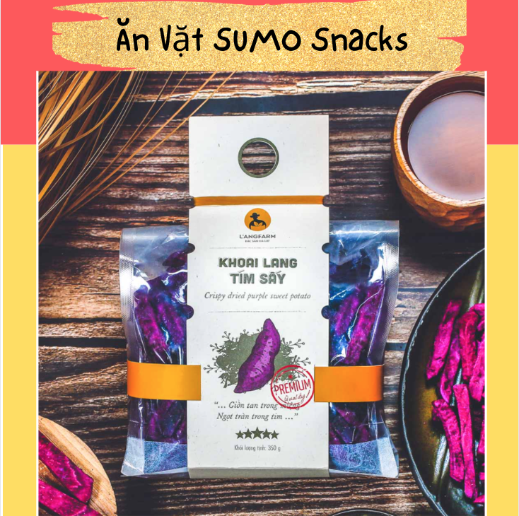 Khoai Lang Tím Sấy Mawashi Lang farm gói 350g-Ăn Vặt Sumo Snack