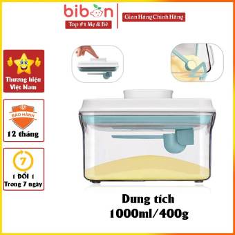 Hộp đựng Thực Phẩm Lưu Trữ Bibon, Hộp đựng sữa bột cho bé chống ẩm kín Khí Chặt Chẽ, Hộp đựng sữa Với Scraper/Muỗng/Giá Đỡ, Hộp đựng thức ăn cho bé