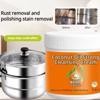 Feelife 2Pcs Degreasing Coconut Oil Powerful Decontamination Cream Fragrance Bathroom Toilet House Cleaning Paste