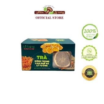 Trà Đông trùng cam quế sả Lý tưởng 110g, trà cam quế sả, trà đông trùng hạ thảo.