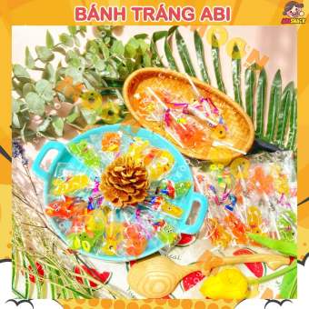 combo 5 cây kẹo dẻo hương trái cây hình thú dạng bướm và cá kẹo tuổi thơ