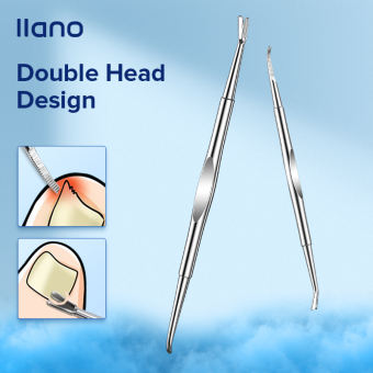 llano Thép Không Gỉ Lớp Biểu Bì Móng Tay Chức Năng Kép Dụng Cụ Nâng Móng Dụng Cụ Đẩy Da Chết Công Cụ Làm Móng Tay, Scraper Cho Móng Chân Mọc Ngược