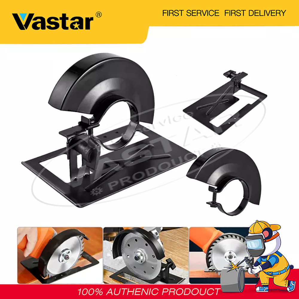 Giá đỡ Máy mài góc điều chỉnh vastar, dụng cụ hỗ trợ nắp bảo vệ đế cắt dày, máy cắt kim loại có giá đỡ (1 x Giá đỡ Máy mài góc và 1 x Nắp)