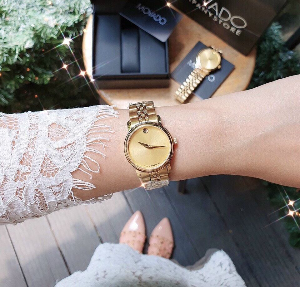 Đồng hồ nam nữ movado dây thép hàng cao cấp