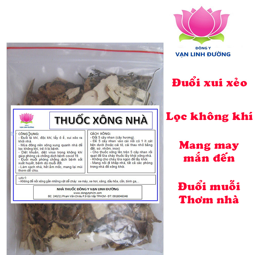 Thuốc xông nhà VLD lọc không khí, đuổi xui xẻo, đuổi muỗi, khử mùi hôi, làm sạch nhà