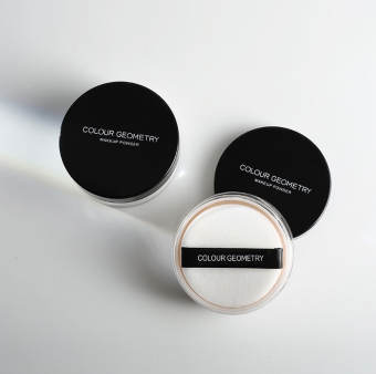 Phấn phủ bột Lameila Colour Geometry kiểm soát dầu tối ưu, Phấn phủ kiềm dầu dạng bột Lameila chất bột mịn kèm bông phấn