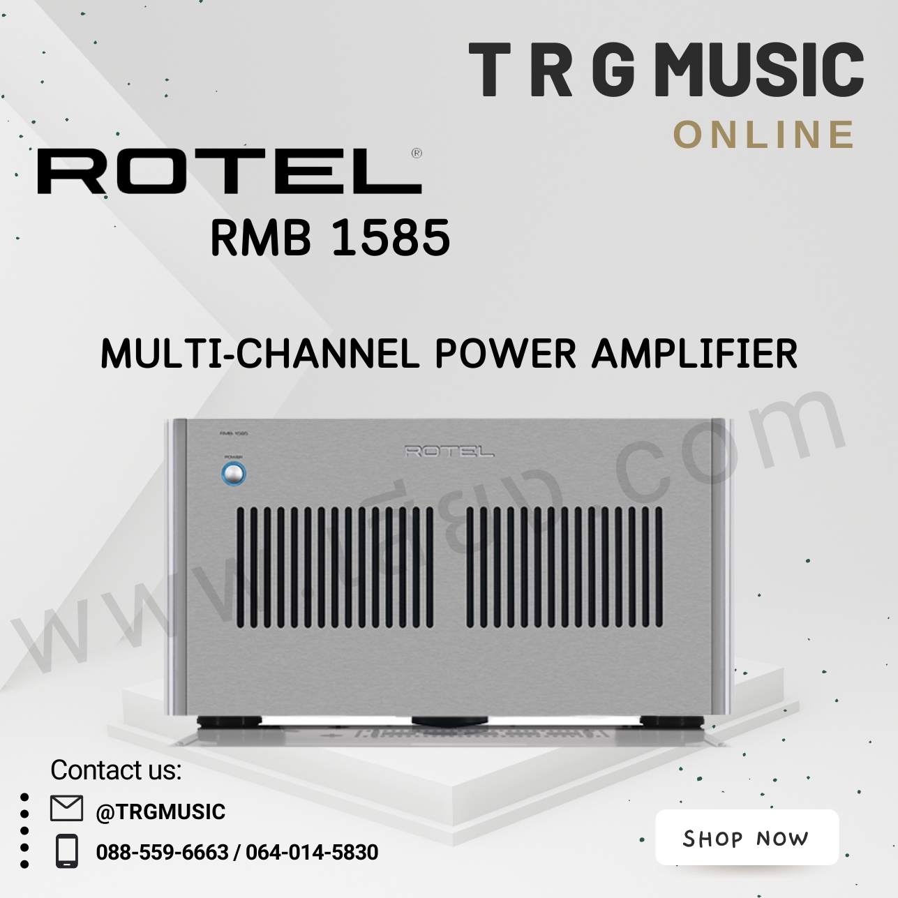 ROTEL RMB 1585 MULTI-CHANNEL POWER AMPLIFIER (สินค้าใหม่แกะกล่อง รับประกันศูนย์ไทย) ราคา 145,000 บาท*ส่งฟรี
