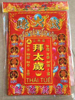 Combo 5 Phần Cúng Thái Tuế Phối Sẳn Xuồng Trung Quốc