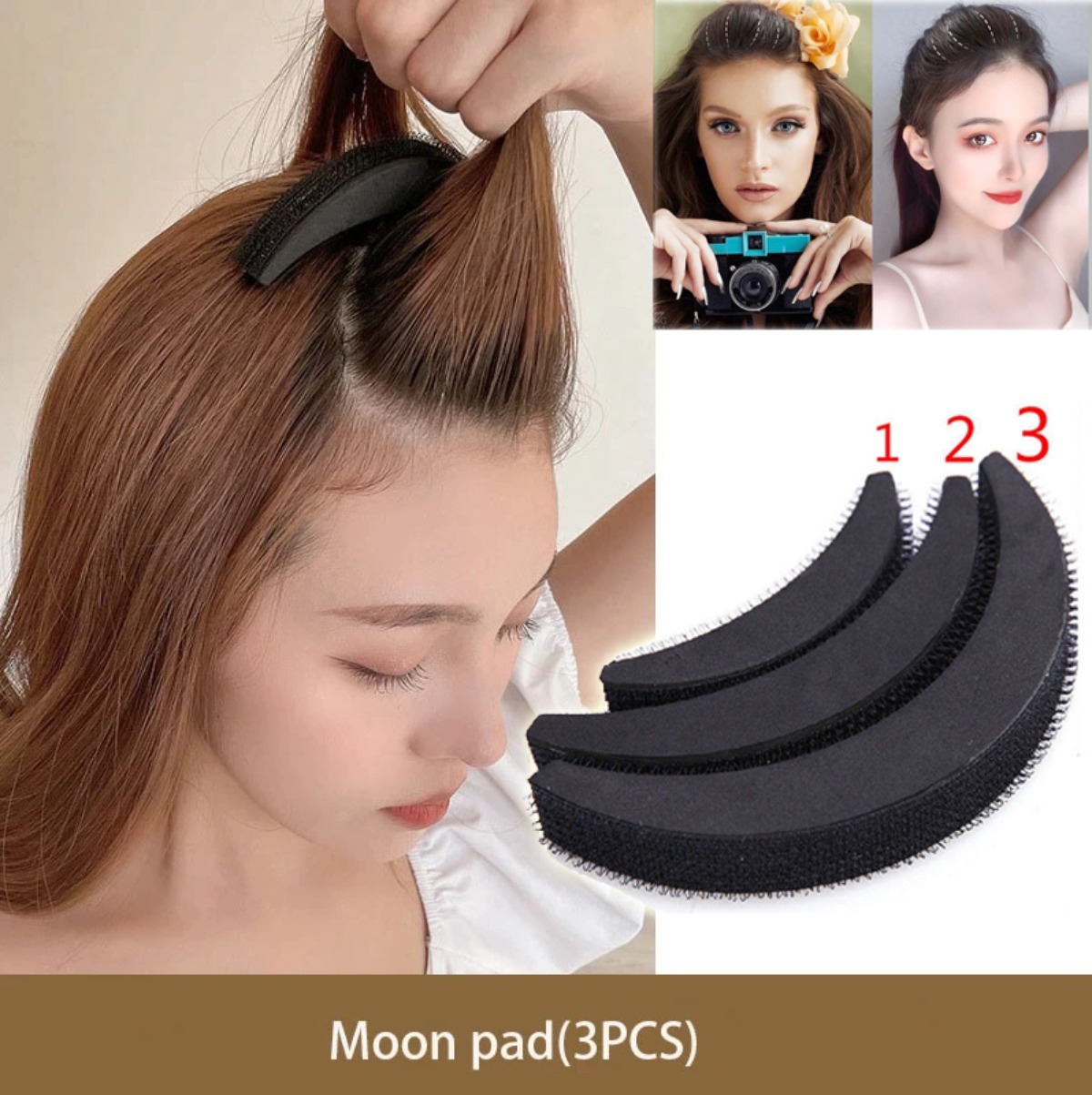 3Pcs/set Hair Pads Hair Volume Increase Puff Hair Bun Maker Donut Magic  Foam Sponge Bump Up Insert Base Hair Accessories: Buy Online at Best Prices  in Pakistan 