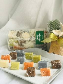 KẸO DỪA SÁP PHỦ DỪA HOA TUYẾT Đặc Sản Bến Tre