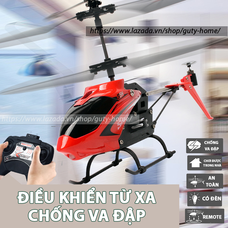 Máy Bay Trực Thăng Điều Khiển Từ Xa Mini Điều Khiển đồ chơi ngoài trời trong nhà do choi may bay dieu khien tu xa chống va đập quà tặng sinh nhật cho bé đồ chơi bé trai bé gái - Guty Home