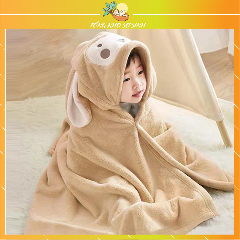 Khăn choàng tắm cho bé sơ sinh - Áo choàng tắm cho bé sơ sinh cao cấp, mềm mại, êm và mịn , khăn tắm cho bé gái, khăn tắm tiện dụng