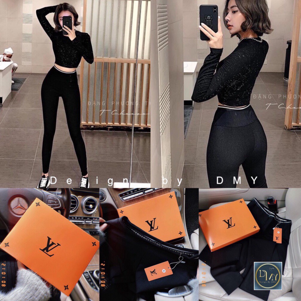 Quần legging cạp cao gen bụng - chất umi hàn - legging cạp nhũ trắng loại 1