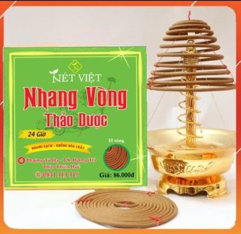 Nhang Vòng Thảo Mộc nét Việt 24h (hộp 10 khoanh) - Nhang Khoanh 1 ngày