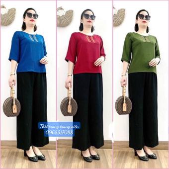 Bộ Đồ Trung Niên, Bộ Đũi Tơ Tay Lỡ - Bộ Đồ Cao Cấp Cho Qúy Bà