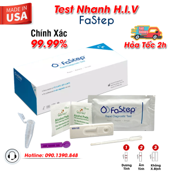 Que Test HIV, Que Test Nhanh HIV FASTEP - Bộ Test HIV Tại Nhà Cho Kết Quả Cực Nhanh & Chính Xác Lên Đến 99.99%, Hàng Chính Hãng Mỹ | Kho Hàng Trợ Giá
