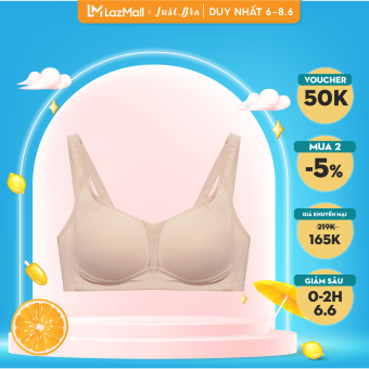 Áo ngực không gọng Just Bra dây đai lưng to dành cho vòng một lớn, ôm ngực tạo form tốt AB258