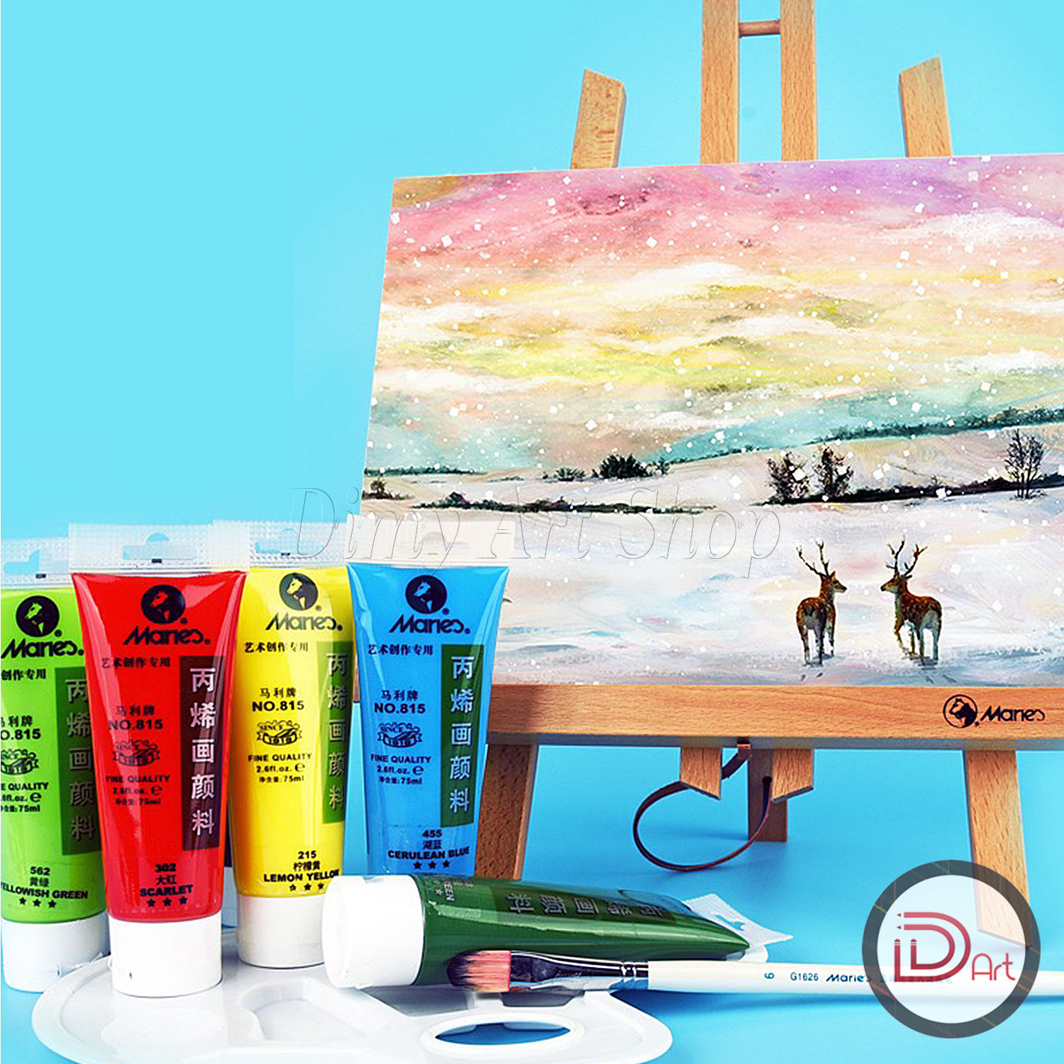 [Dimy Shop] Màu vẽ áo, nón 3D Acrylic MARIE'S cao cấp, tuýp 75ml
