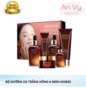 Bộ 6 Món Dưỡng Trắng Da  HIISEES Giúp Da Trắng Hồng Căng Bóng Cấp Ẩm - Mẫu mới