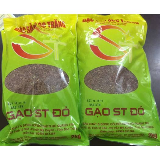Gạo Lứt ST Đỏ đặc sản Sóc Trăng - túi 2kg