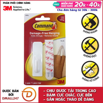Móc treo tường cường lực siêu dính 1.8kg Command 3M 17503 - Dmall247, móc dán tường, siêu dính, bền bĩ