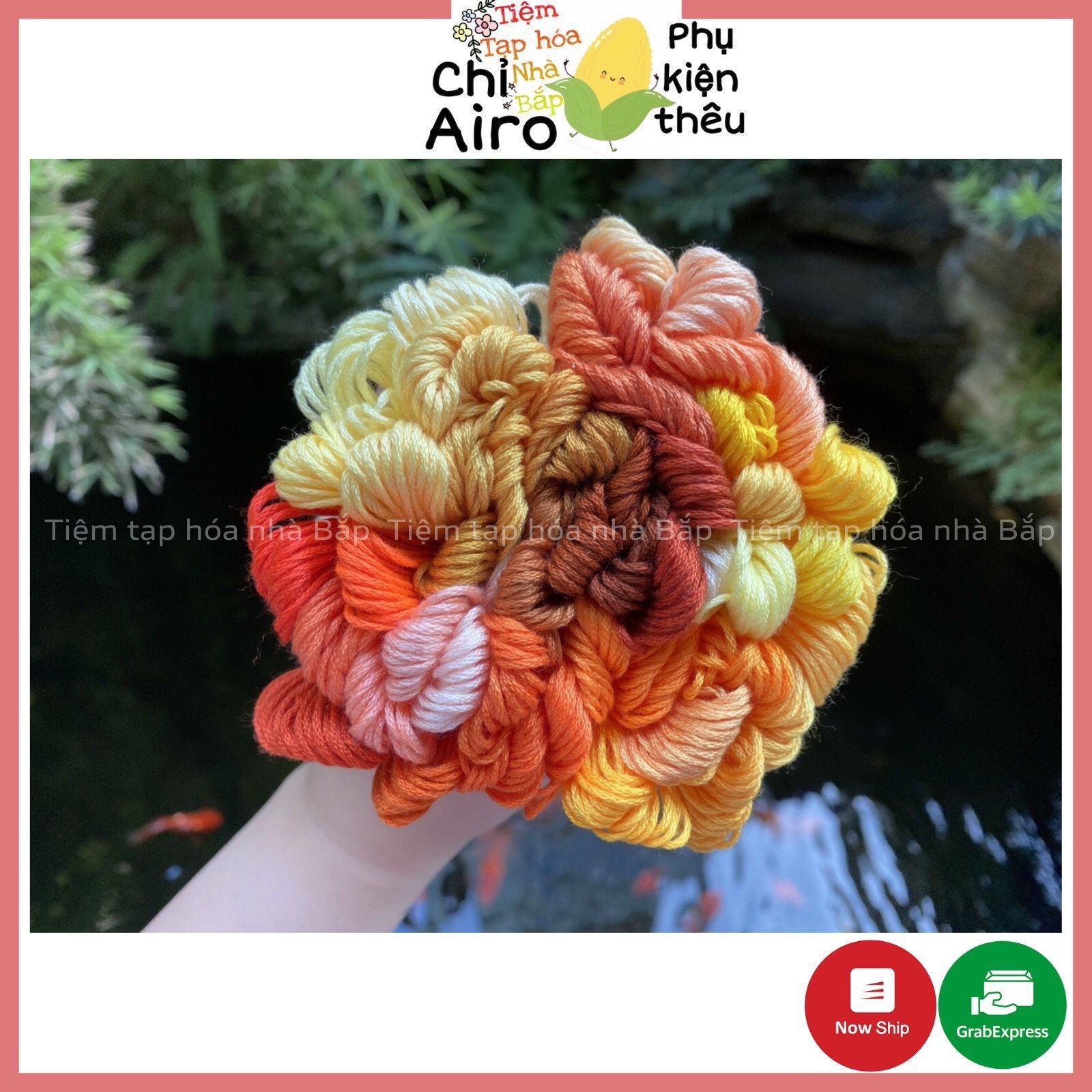 Set 50 chỉ airo tông màu vàng cam