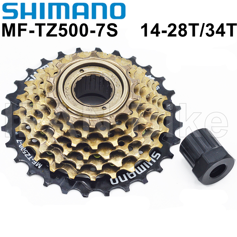 Shimano mf-tz500 -7 cassette 7 tốc độ xe đạp freewheel 14-28t 14-32t tz500-7 cassette mtb đường đi xe đạp xe đạp cassette xích