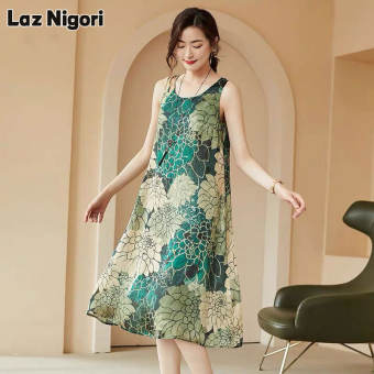 LAZ nigori 2025 che bụng gió xuyên biên giới cho thấy Đầm mỏng phụ nữ kích thước lớn mẹ áo vest sát nách váy lớn