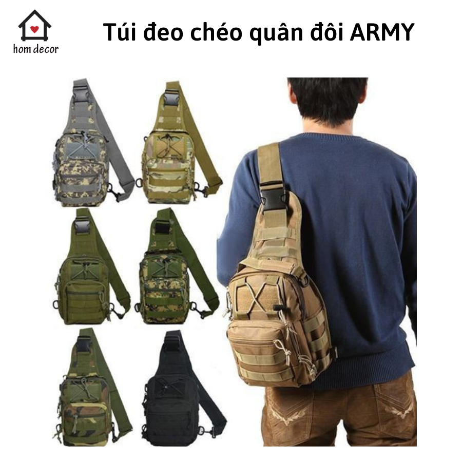 Túi đeo chéo nam du lịch phượt Army