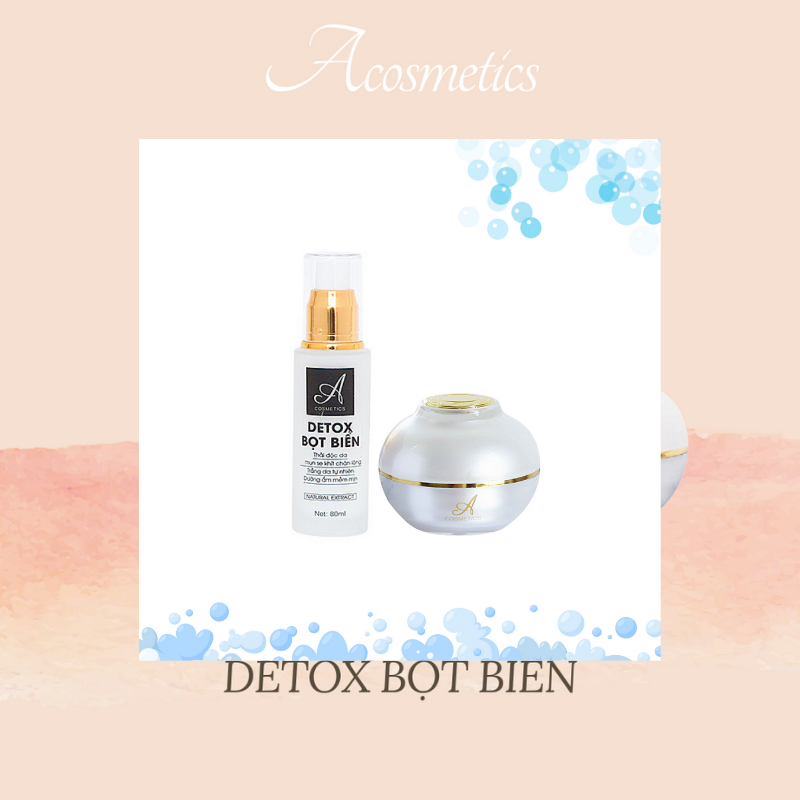 Combo Kem Face Pháp Và Detox Bọt Biển Acosmetics, Ab_beauty39, Dưỡng Trắng Da Mặt, Thải Độc Da, Ngừa Mụn, Sạch Cặn Bẩn
