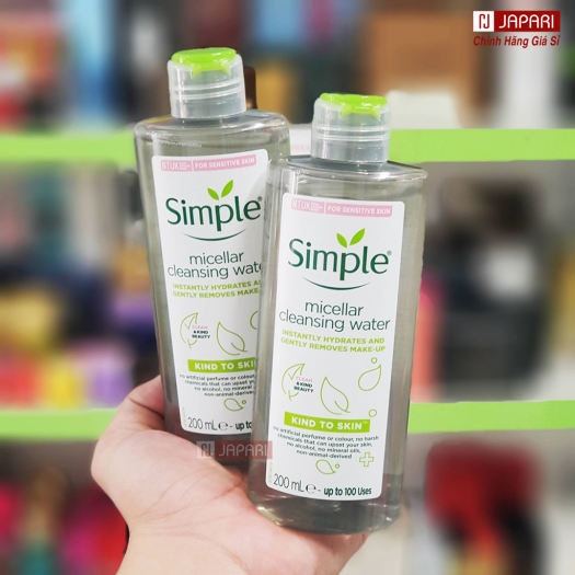 Combo Simple Skincare 3 Món CHÍNH HÃNG Bộ Chăm Sóc Da Mặt CAO CẤP: Sữa Rửa Mặt + Toner Nước Hoa Hồng + Nước Tẩy Trang - Srm Cho Da Nhạy Cảm, Da Dầu Mụn, Da Khô + Tonner  - Sua Rửa Mặt Cho Nam Nữ - Mỹ Phẩm Giá Sỉ JAPARI