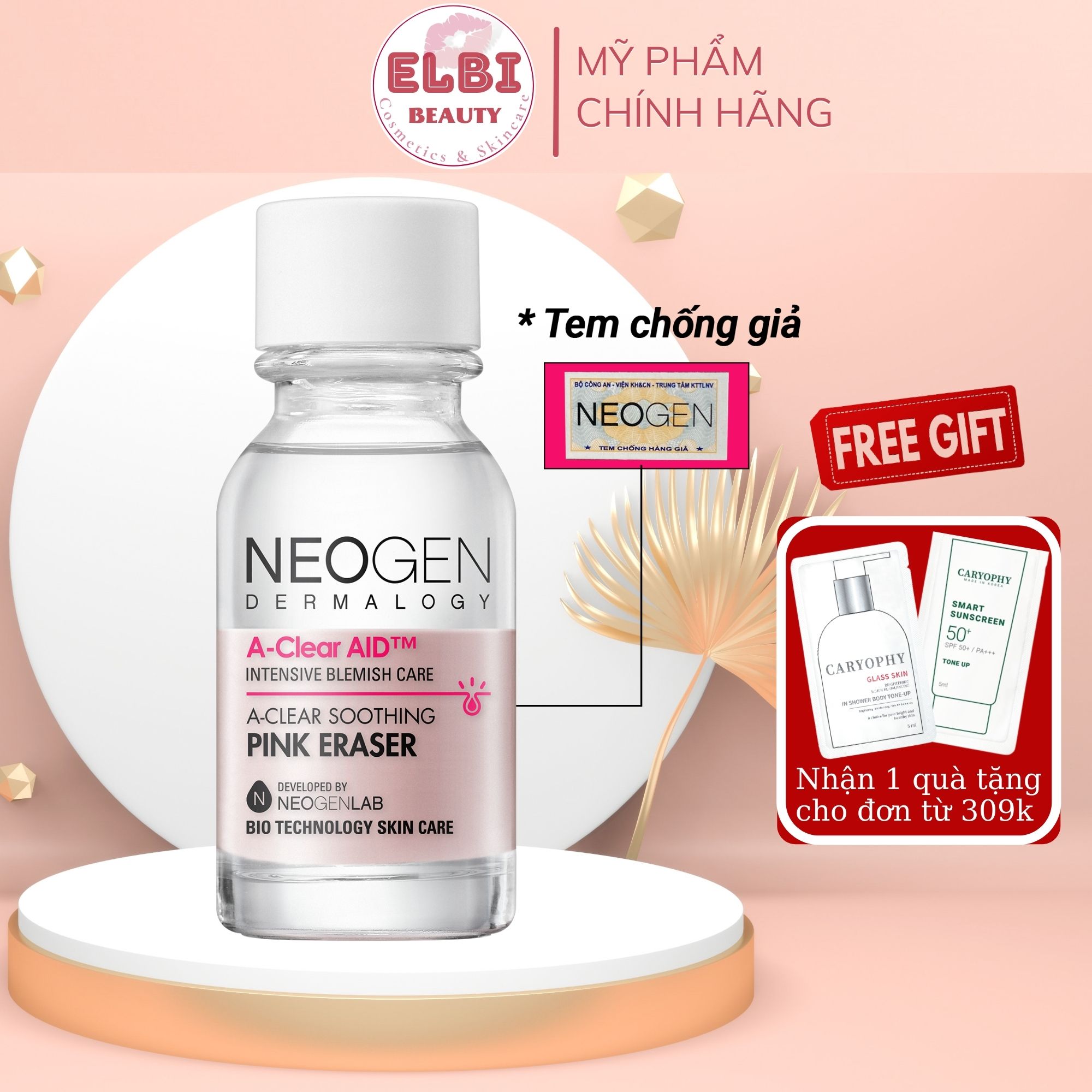 Chấm Mụn NEOGEN 2 Lớp Xẹp Mụn Sau 4H Neogen Dermalogy A-Clear Aid Soothing Pink Eraser 15ml-Elbi Beauty Cosmetics & Skincare
