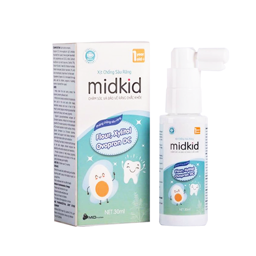 Xịt chống sâu răng MIDKIS- Xịt chống sâu răng cho bé từ 1 tuổi