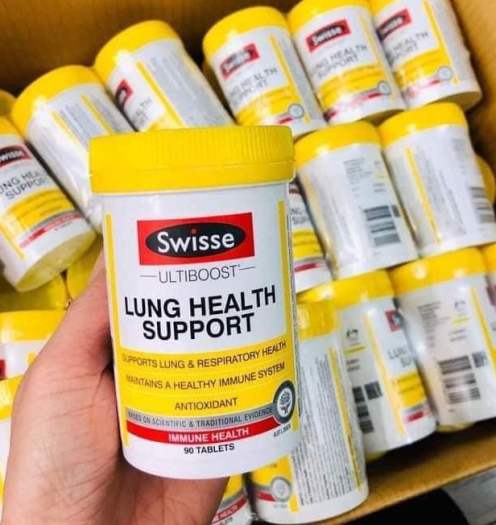 Viên Uống Bổ Phổi Swisse Heathy Lung Support 90v UK ( CAM KẾT HÀNG CHUẨN AU )