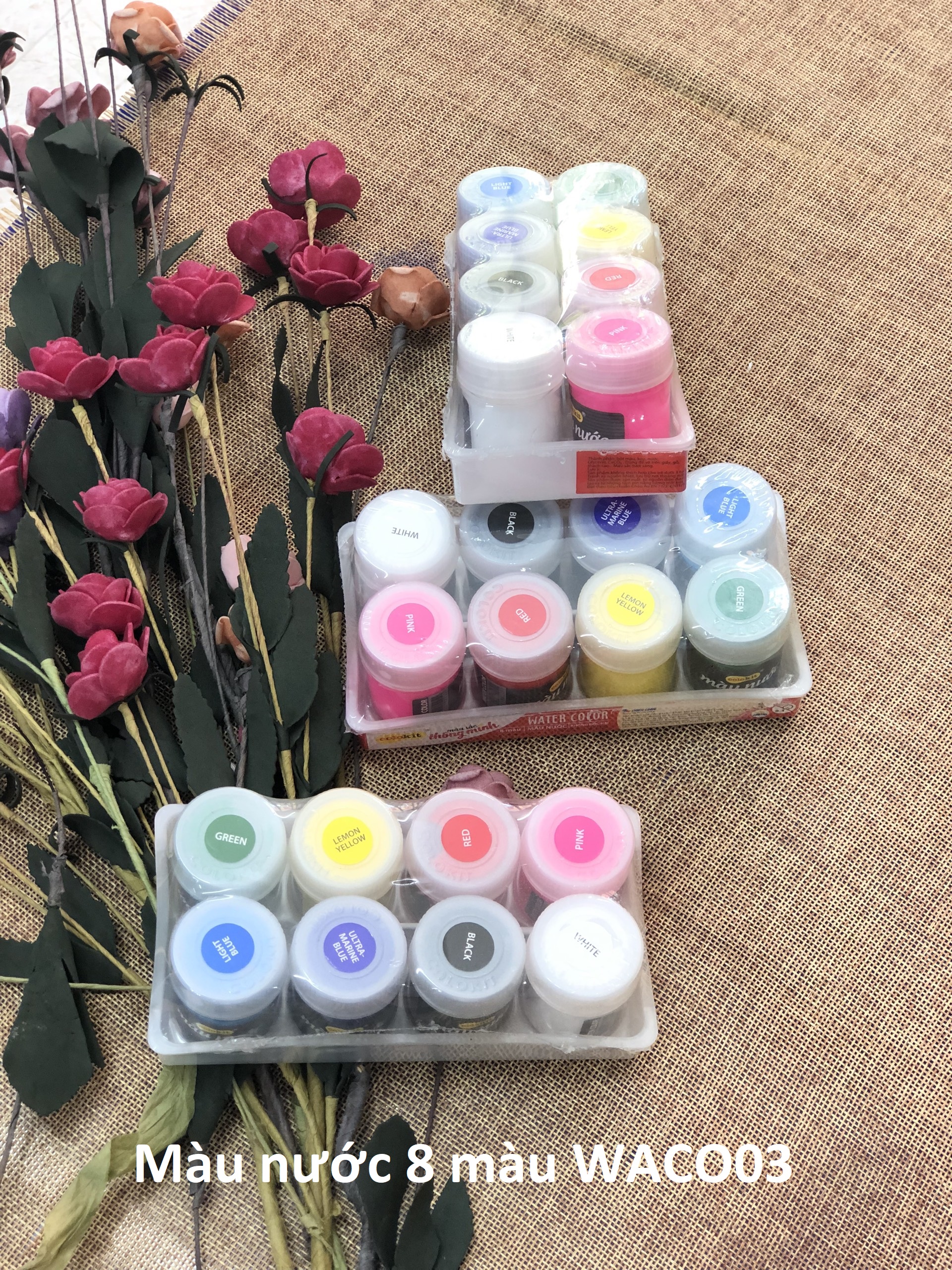 Màu nước Thiên Long - không độc hại - WACO-C07 - WACO05 - WACO03- vpp Đức Minh (sỉ/lẻ)