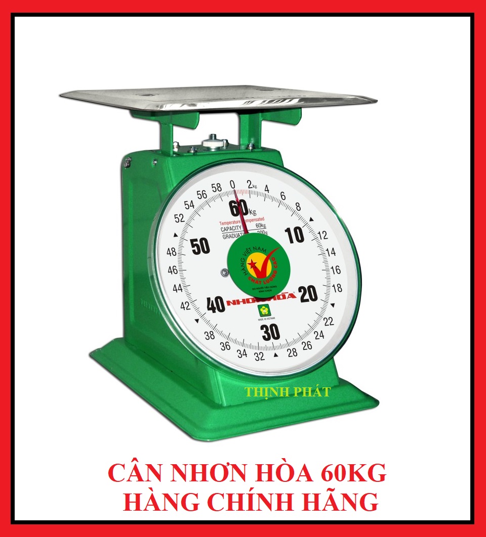 Cân 60kg - cân đồng hồ lò xo 60kg - cân nhơn hòa 60kg hàng chính hãng
