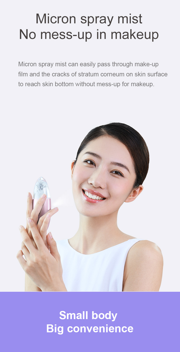DR.BEI LADY BEI Ultrasonic Facial Moisturizing Sprayer Xiaomi Youpin DR·BEI Mist Facial Sprayer Portable USB Rechargeable Humidifier Nebulizer Steamer Moisturizing Face Skin Care Spray Instrument