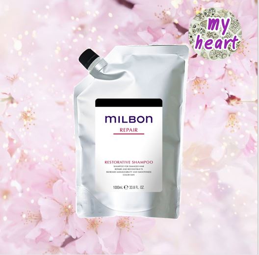 Milbon Repair Restorative Shampoo 1000 ml แชมพู สำหรับผมแห้งเสีย ราคา 2,153 บาท*ส่งฟรี