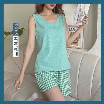 Bộ mặc nhà , set mặc nhà ba lỗ nữ ANHSTORE chất cotton thời trang