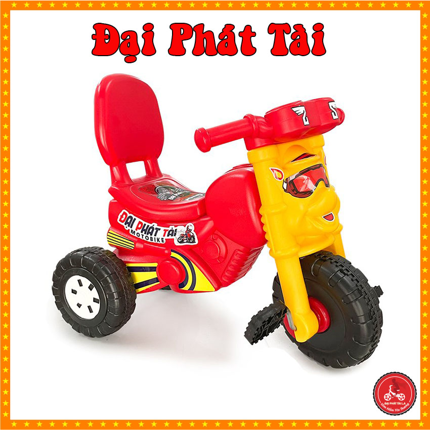 Xe đạp 3 bánh moto thổi - Đại Phát Tài - Nhựa thổi- dành cho trẻ từ 3 đến 5 tuổi