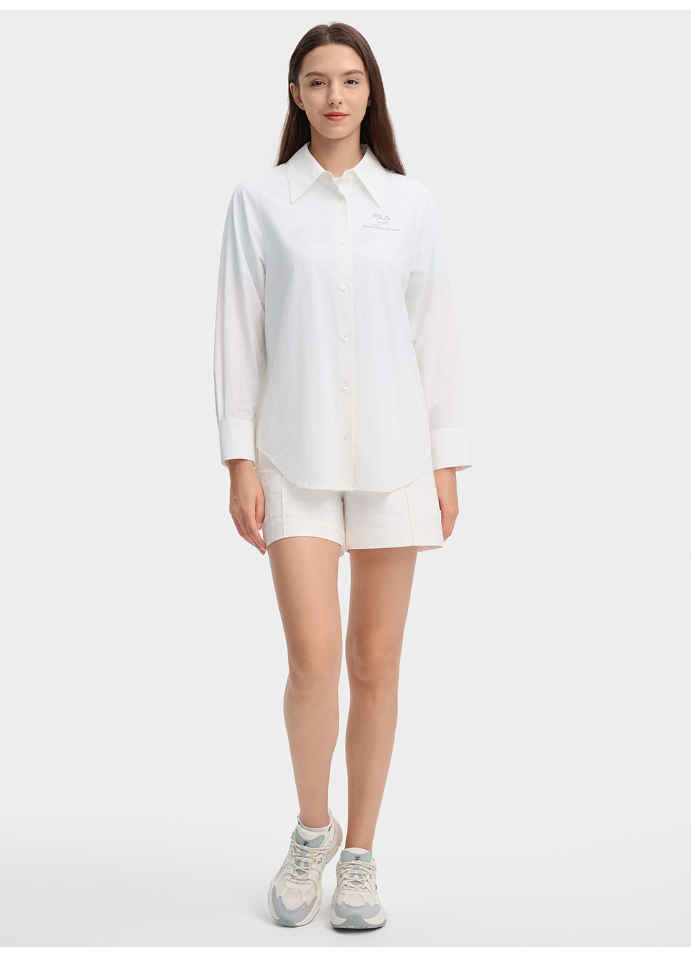 White fila shirt womens top