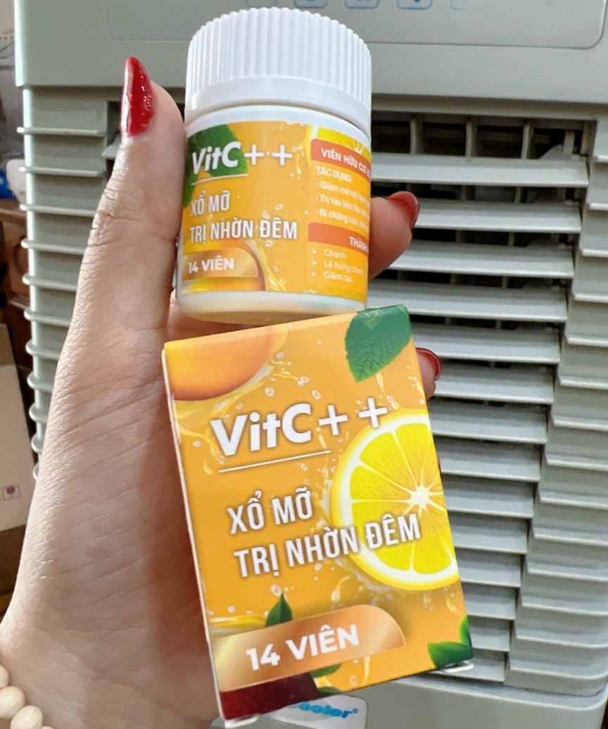 Xổ mỡ nhờn đêm vit c hộp 14 viên chính hãng