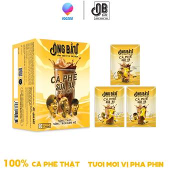 COMBO 2 Hộp cà phê sữa đá Ông Bầu 240g và cà phê sữa nóng Ông Bầu 240g OBSĐSN240LA  – Thương hiệu NUTIFOOD – CIRINO