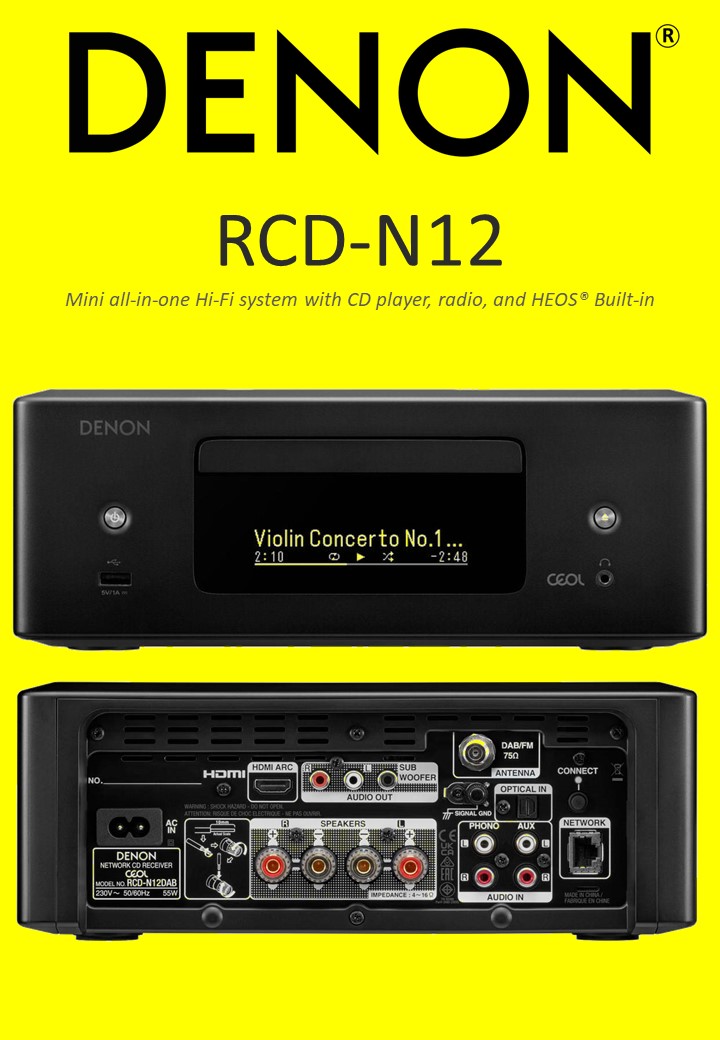 Denon RCD-M41 DAB/DAB+/FM/CD Bluetooth Micro w/o SPEAKER | Lazada
