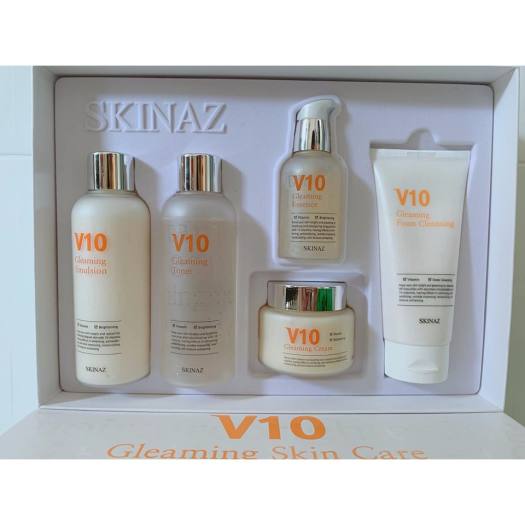 Bộ Dưỡng Trắng Da V10 Skinaz 5 Món - V10 Gleaming Skin Care