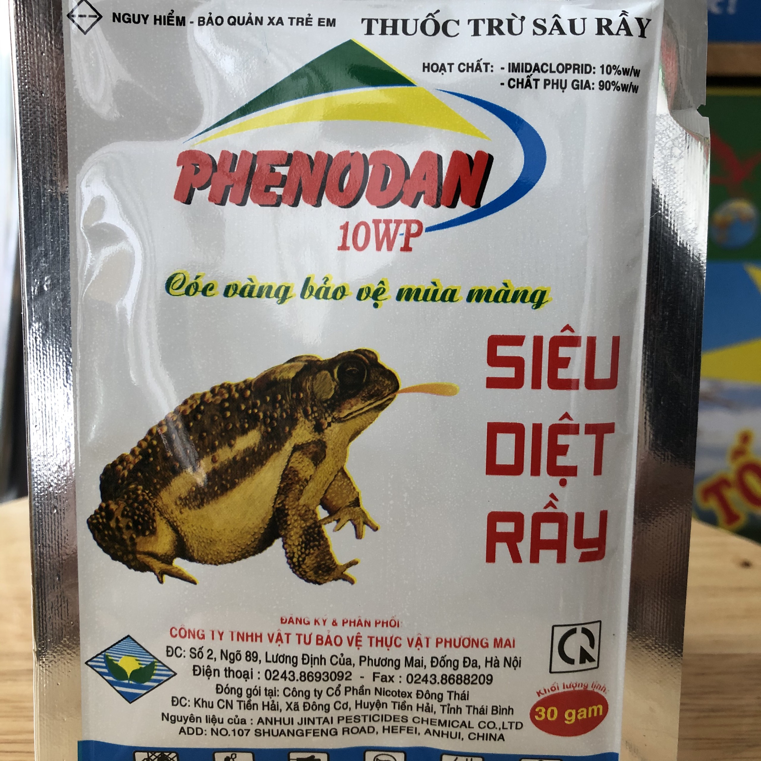 Thuốc diệt rầy nâu Phenodan 30g; Thuốc diệt rầy xanh Phenodan 30g; Diệt mọi loại rầy xanh, rầy trắng, rầy nâu trên cây trồng