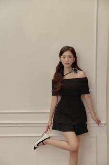 Áo trễ vai thun gân co dãn MERALY - Hàng thiết kế by Jang