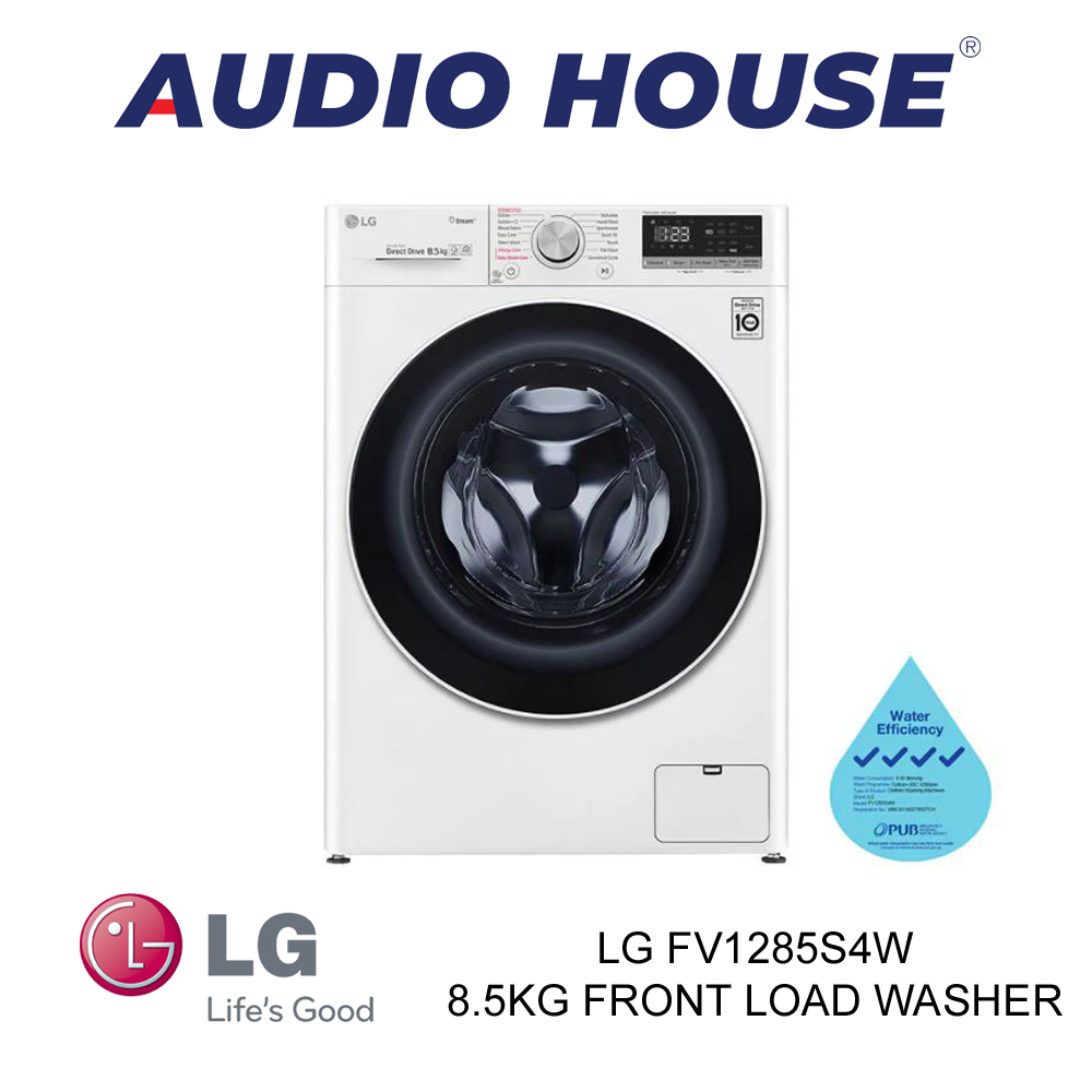 lg fv1285s4w front load washer 8.5 kg