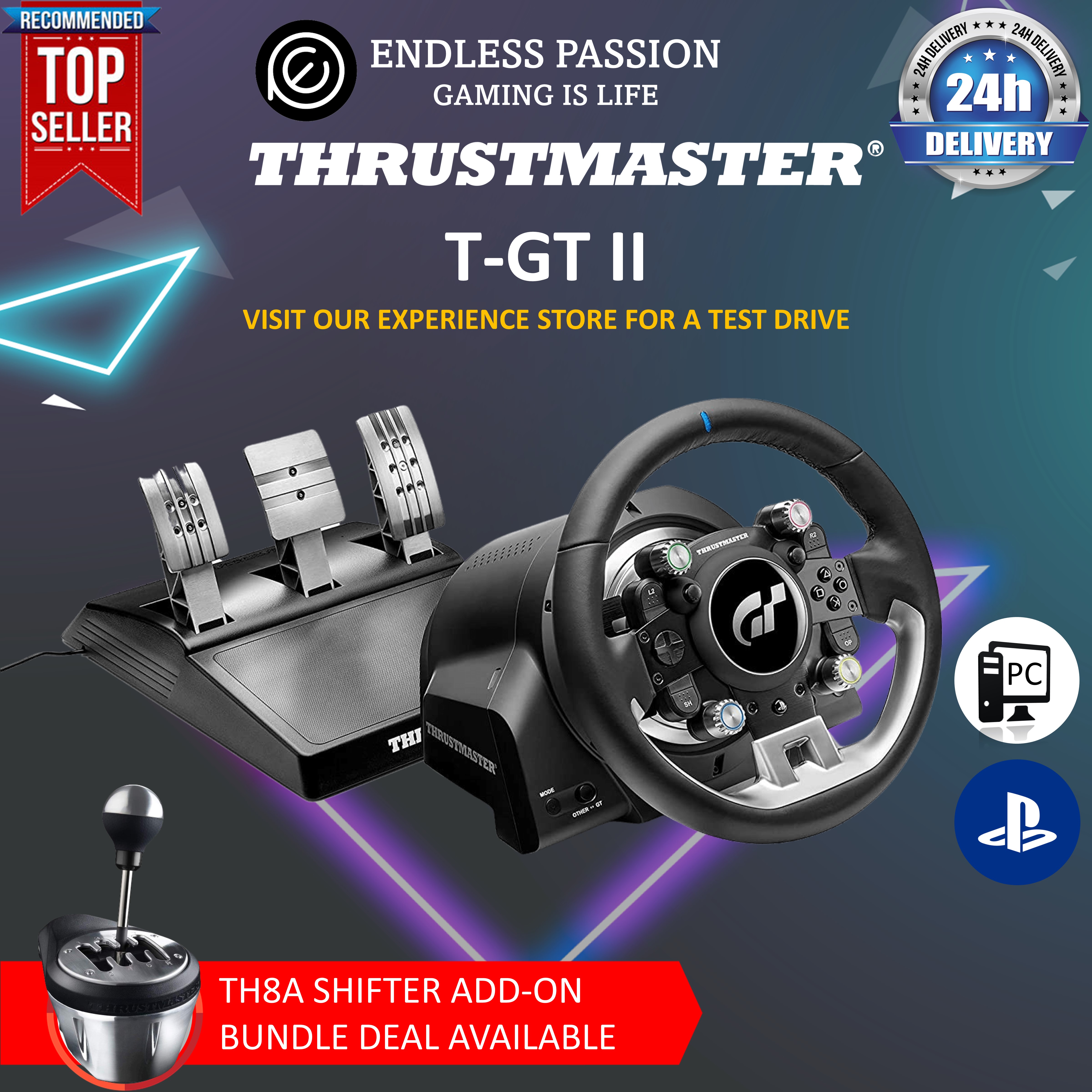 Thrustmaster T300 RS GT - Gran Turismo Edition Racing Wheel (PS5,PS4,PC)