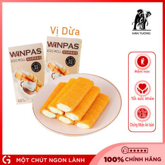 bánh quế vị dừa tan chảy dạng que nhân kem